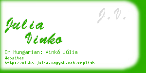 julia vinko business card