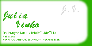 julia vinko business card